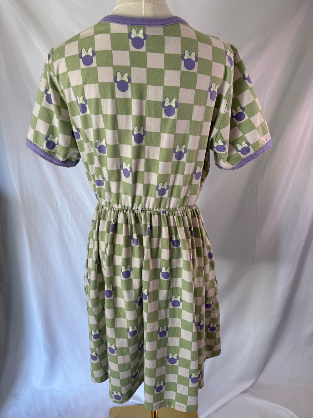 Disney Her Universe Minnie Mouse Checkerboard Icon Fit & Flare Mini Dress XL - Picture 5 of 10